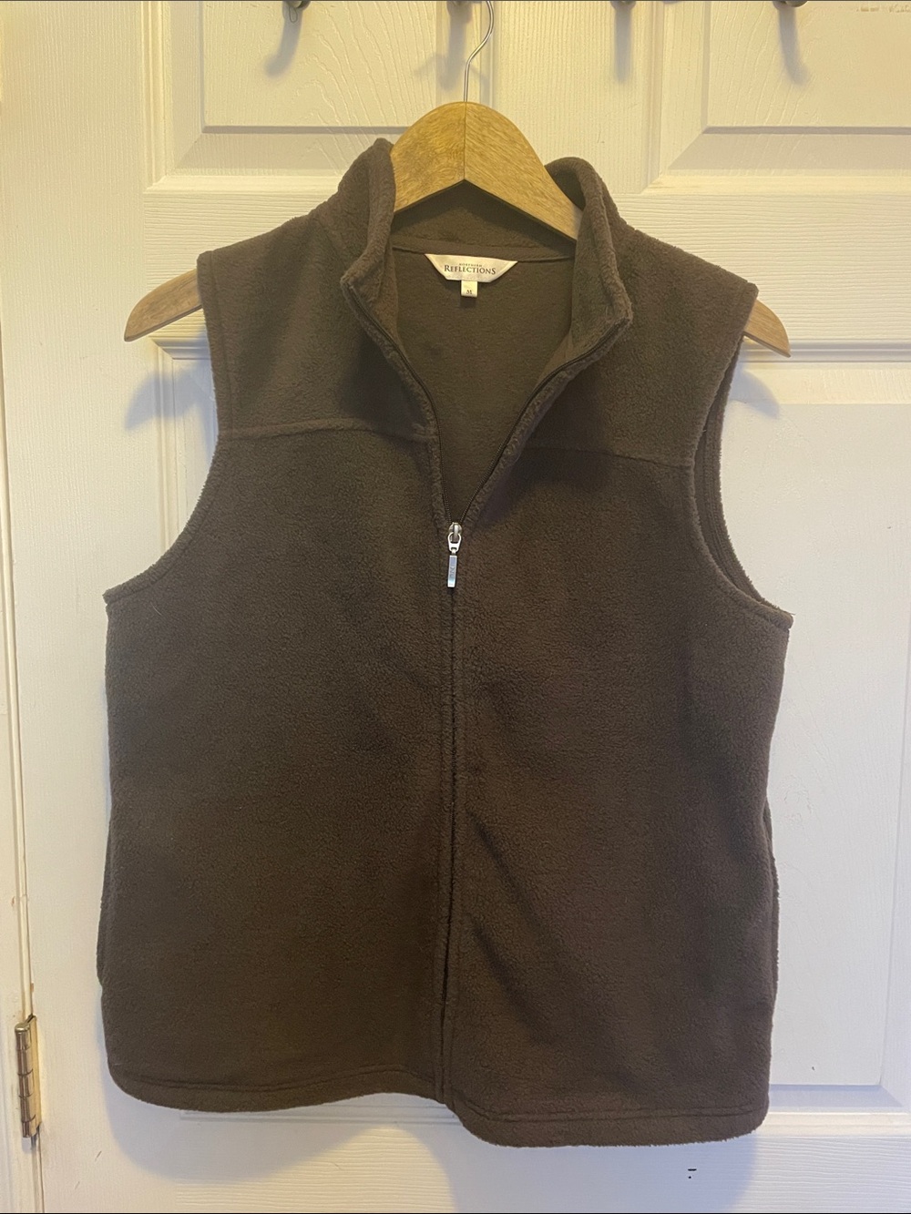 Northern Reflections Brown Fleece Zip Vest